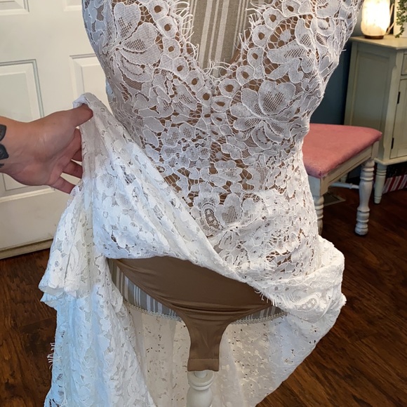 Lulu's White Lace Maxi Dress - Picture 6 of 11